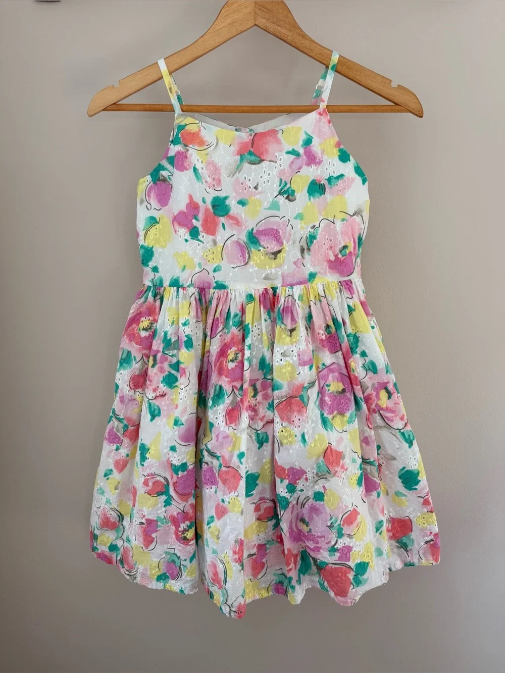 GYMBOREE Girls' Floral Eyelet Sundress Summer Party Dress - size 12
